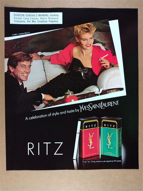 yves Saint Laurent cigarettes 1986